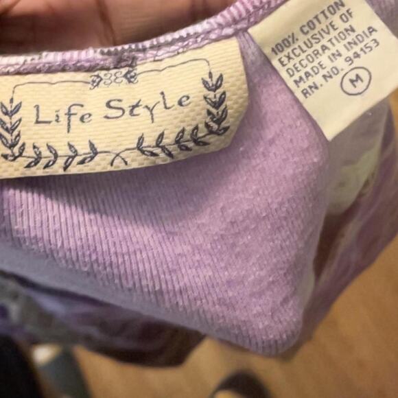 Vintage y2k purple sequenced Paris eiffel tower graphic cyber print blouse - Picture 4 of 6